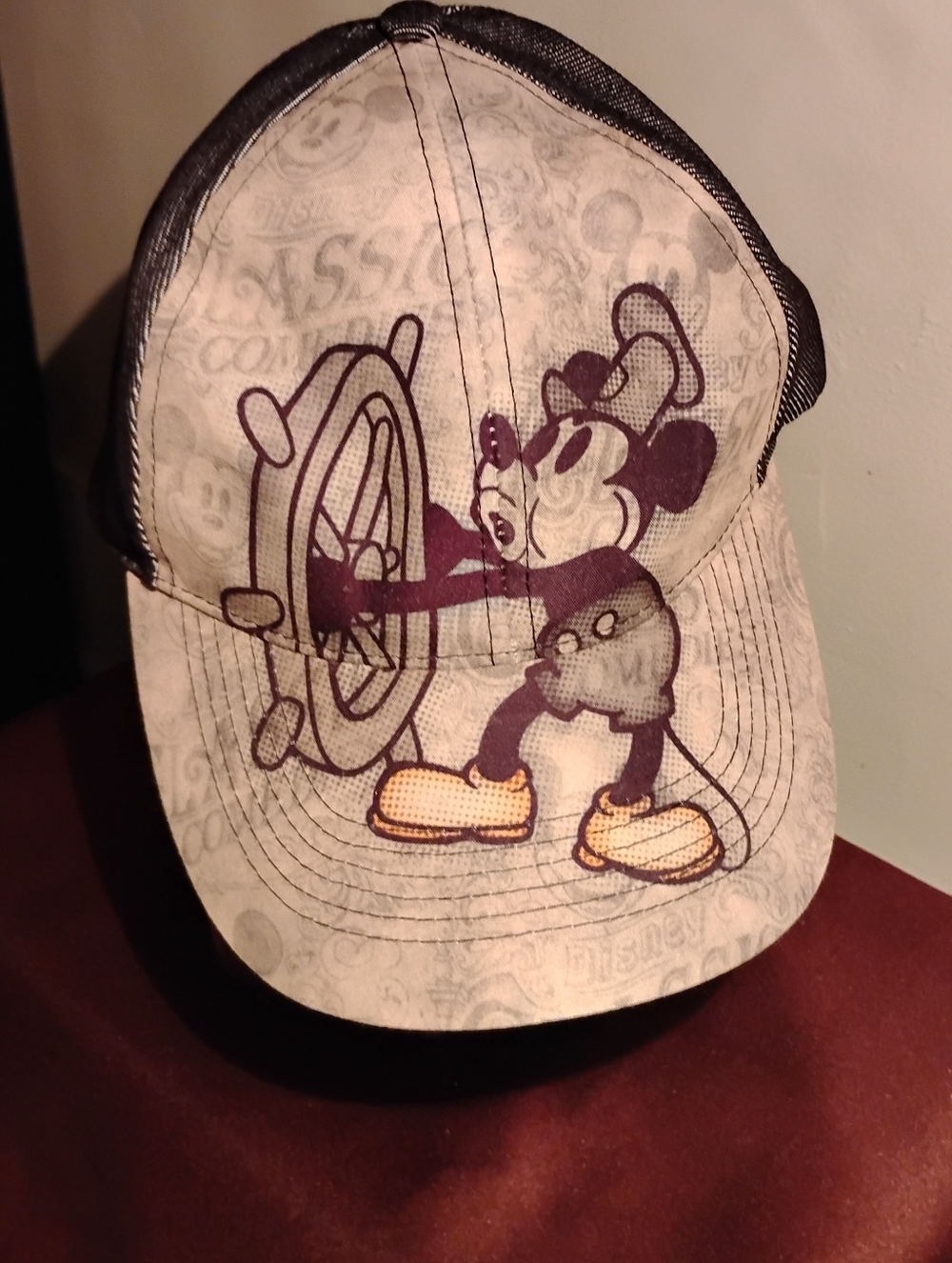 Disney Mickey Mouse Retro Cap Black and Gray
